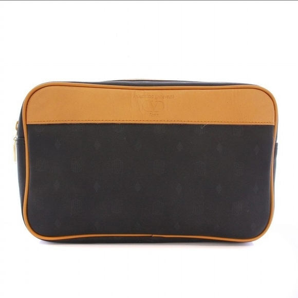 Valentino Garavani Black and Brown Toiletry Bag